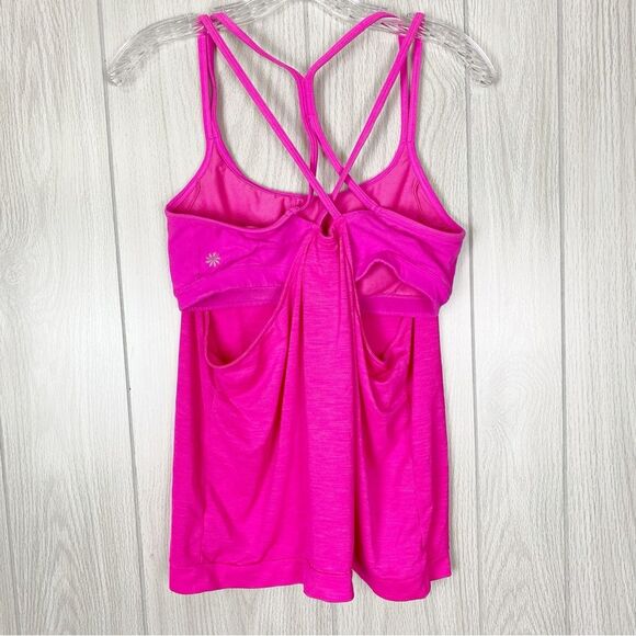 Athleta | Bright Pink Mesh Energize Tank Top Size Medium - Picture 2 of 13